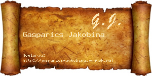 Gasparics Jakobina névjegykártya